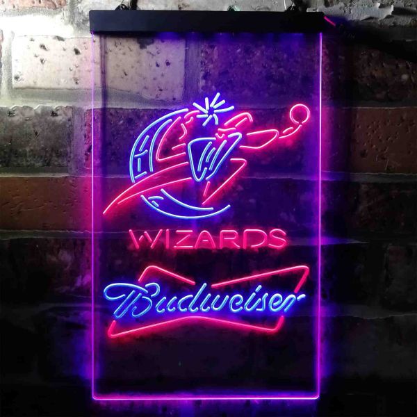 Washington Wizards Budweiser Neon Dual LED Sign